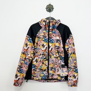 The North Face Hydrenaline 2000 Windwall Jacket Black Multicolored Print NWT